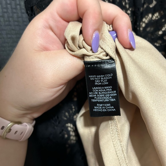 NEW Altar’d State Midi Length Adjustable Strap Black Lace Dress Women’s Sz Large - Picture 9 of 9